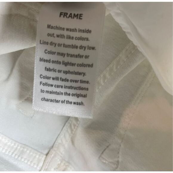 Frame Denim Le Skinny De Jeanne Ripped Jeans In Blanc Jefferson Size 27 - Picture 10 of 13